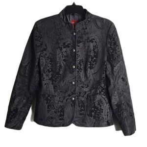 Olsen Europe textured black gray blazer coat size small castlecore fall